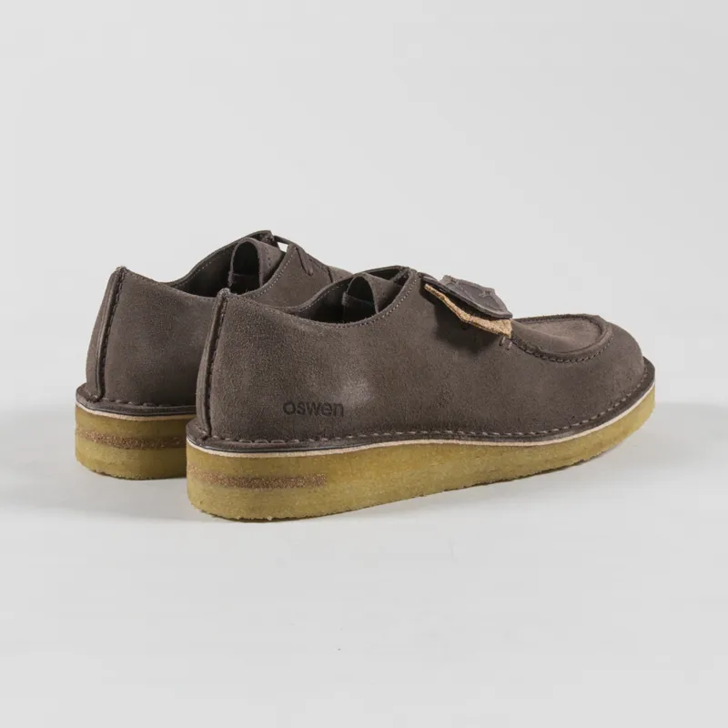 Oswen Ewaldi Low Suede Shoes Taupe-1