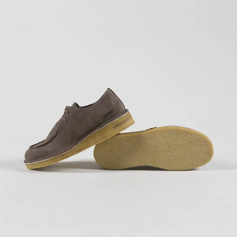 Oswen Ewaldi Low Suede Shoes Taupe-3