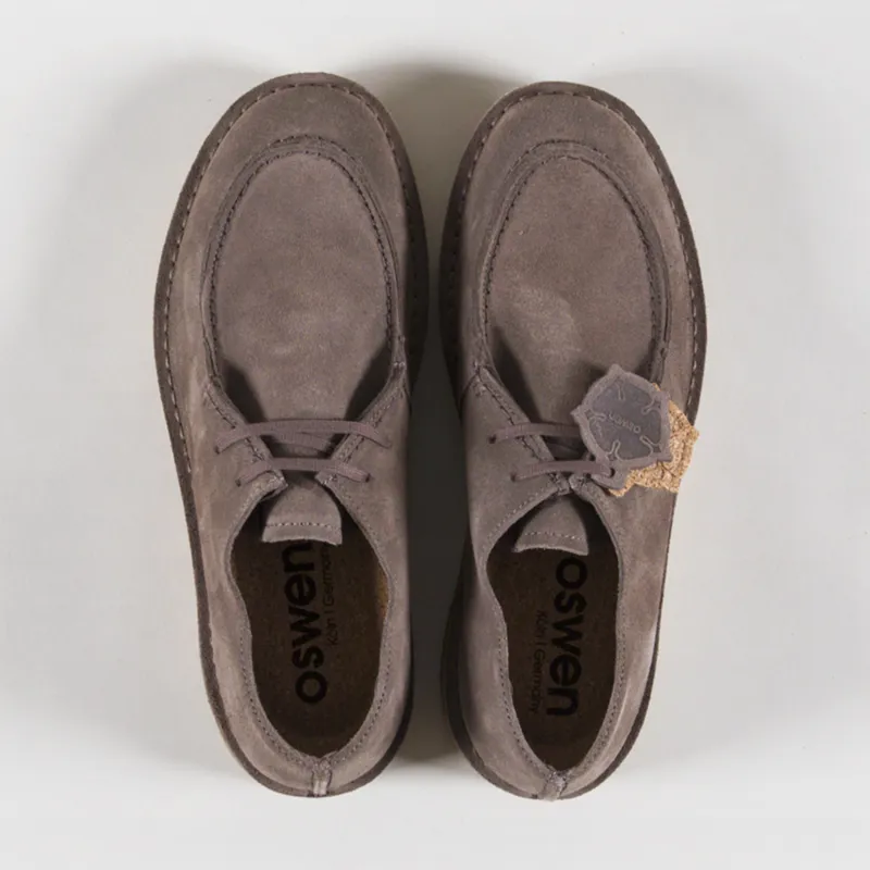 Oswen Ewaldi Low Suede Shoes Taupe-6