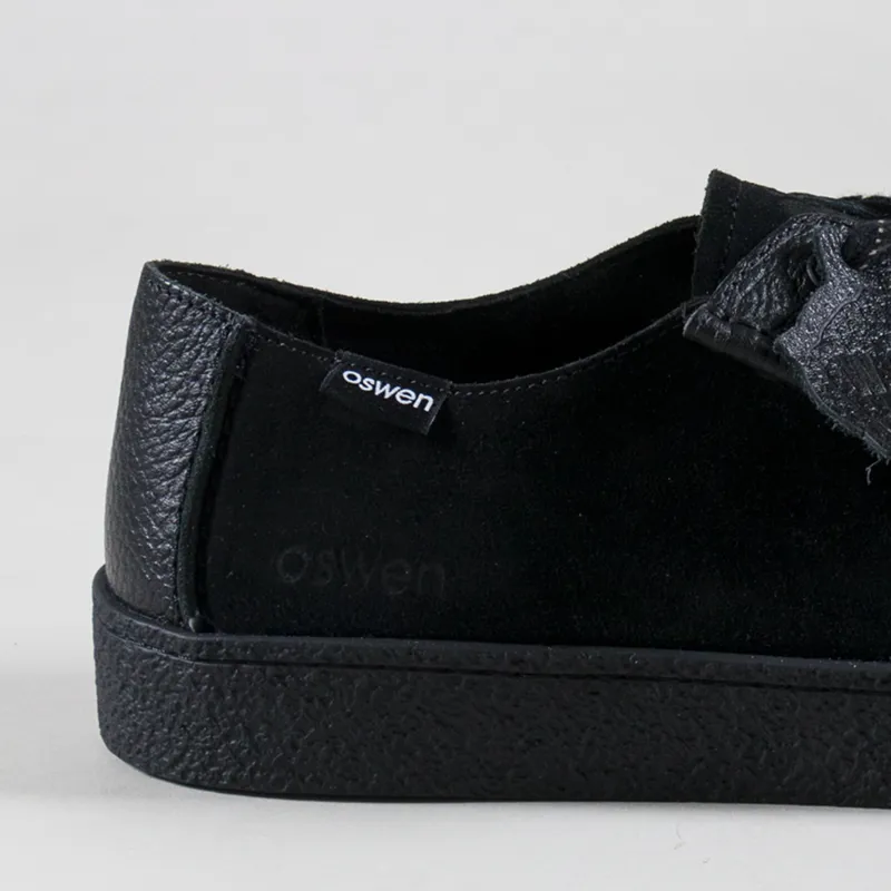 Oswen Konrad Low Suede Shoes Black-5