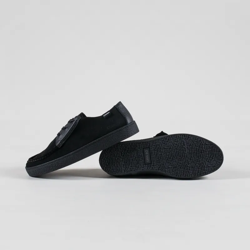 Oswen Konrad Low Suede Shoes Black-4