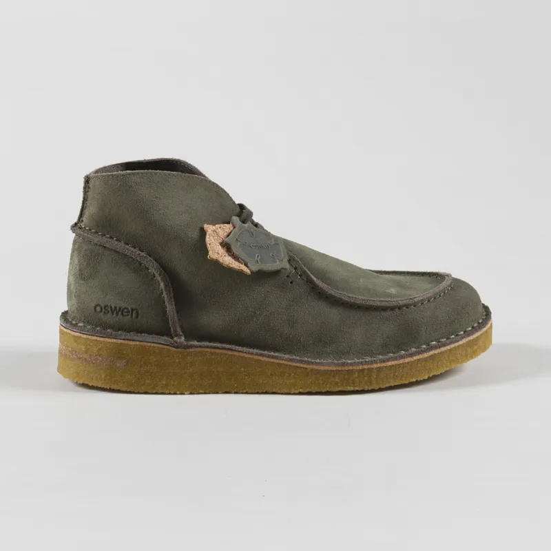 Oswen Ewaldi Suede Shoes Olive-2