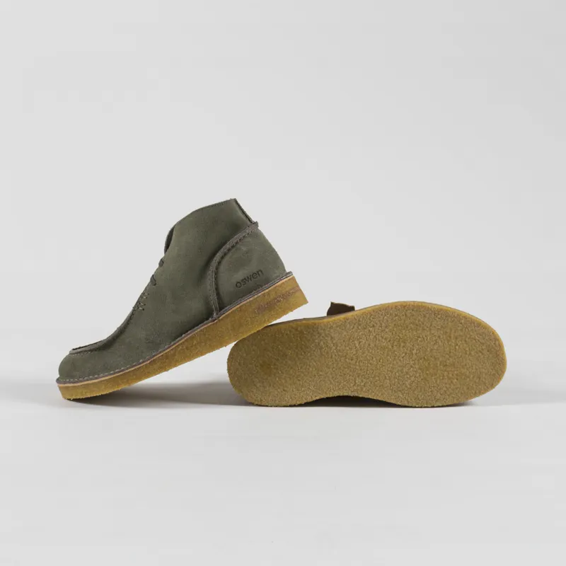 Oswen Ewaldi Suede Shoes Olive-3