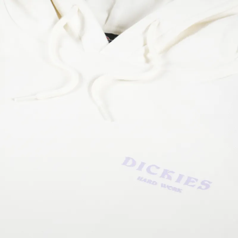 Dickies Mens Oatfield Logo Pullover Hoodie Cloud White