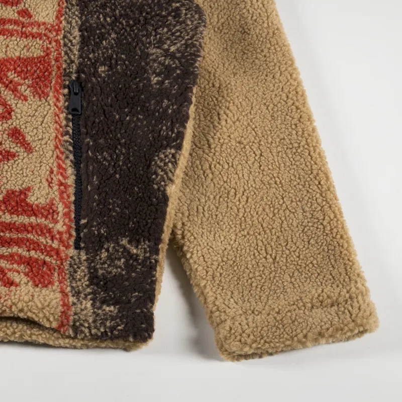 Napapijri x Obey Full Zip Fleece Brown-5