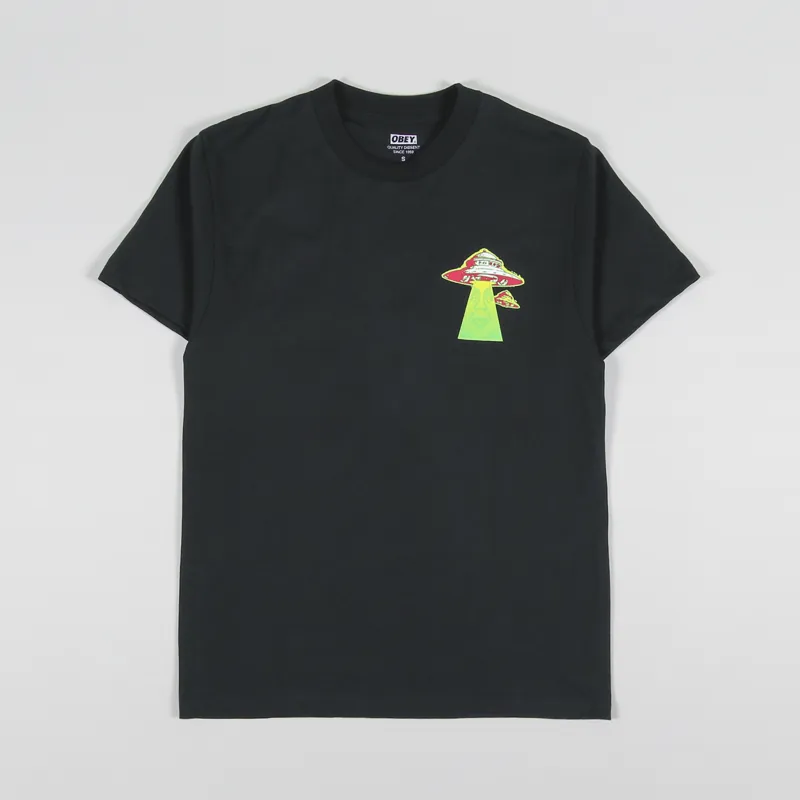 Obey Landing T Shirt Black-1