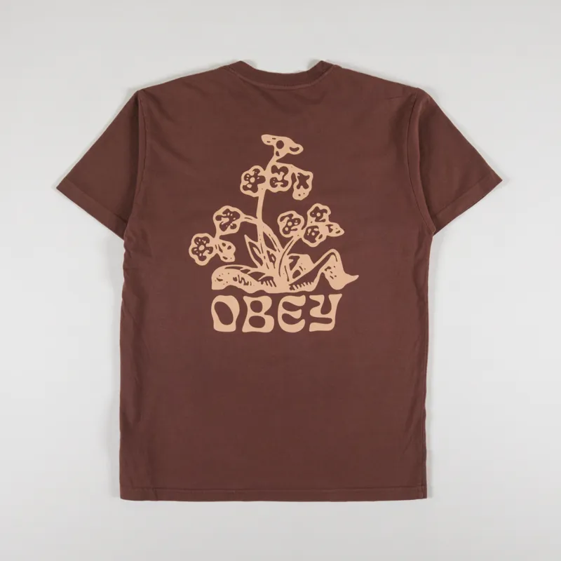 Obey Organics T Shirt Sepia