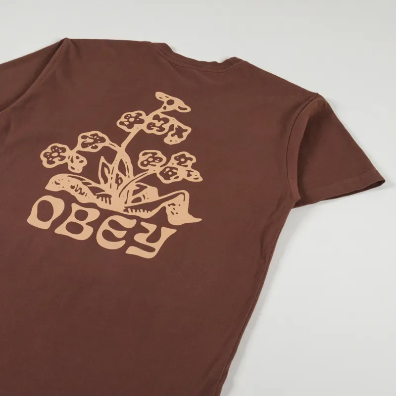 Obey Organics T Shirt Sepia-2