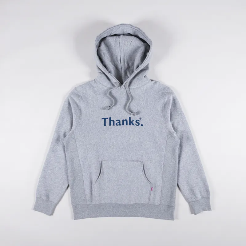 Thanks London Mens Ocean Pullover Hoodie Heather Grey