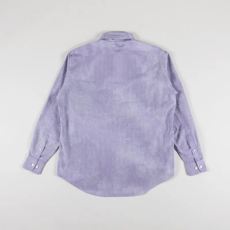Aries Overdyed Oxford Stripe Shirt Lilac-1
