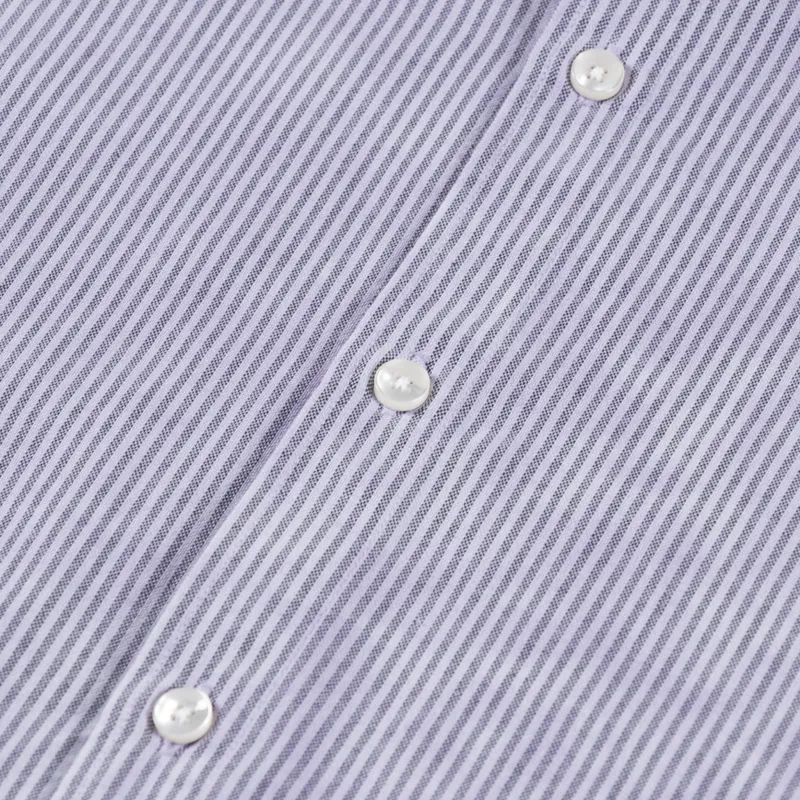 Aries Overdyed Oxford Stripe Shirt Lilac-4