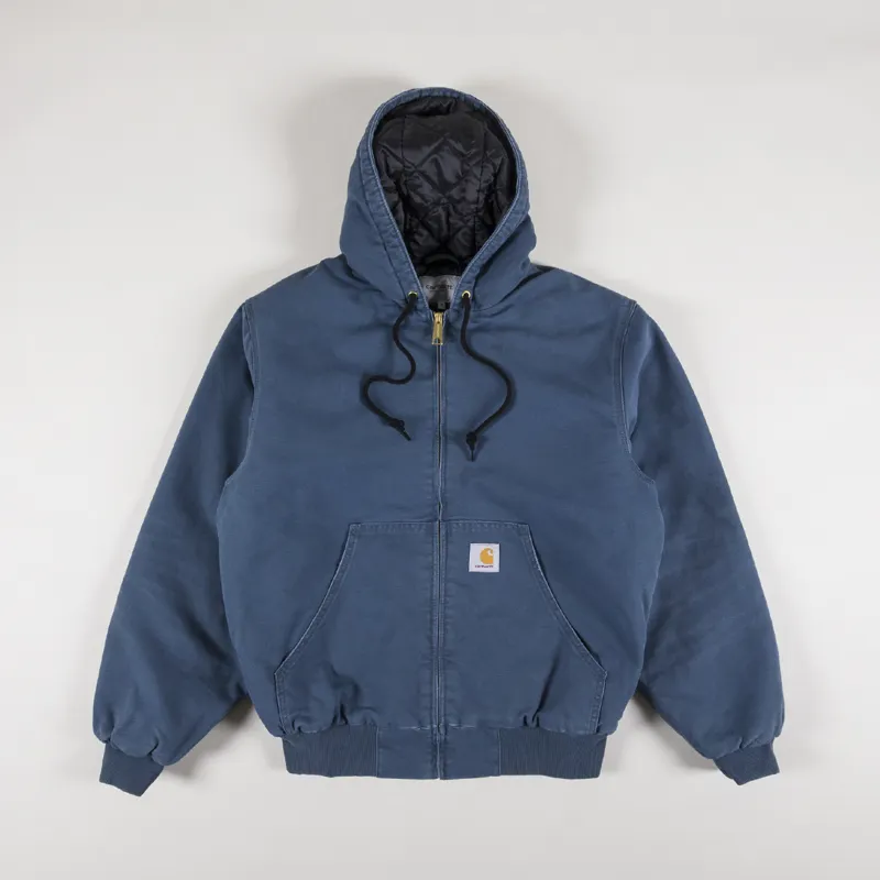 Carhartt WIP Mens OG Work Active Canvas Jacket Ore Blue