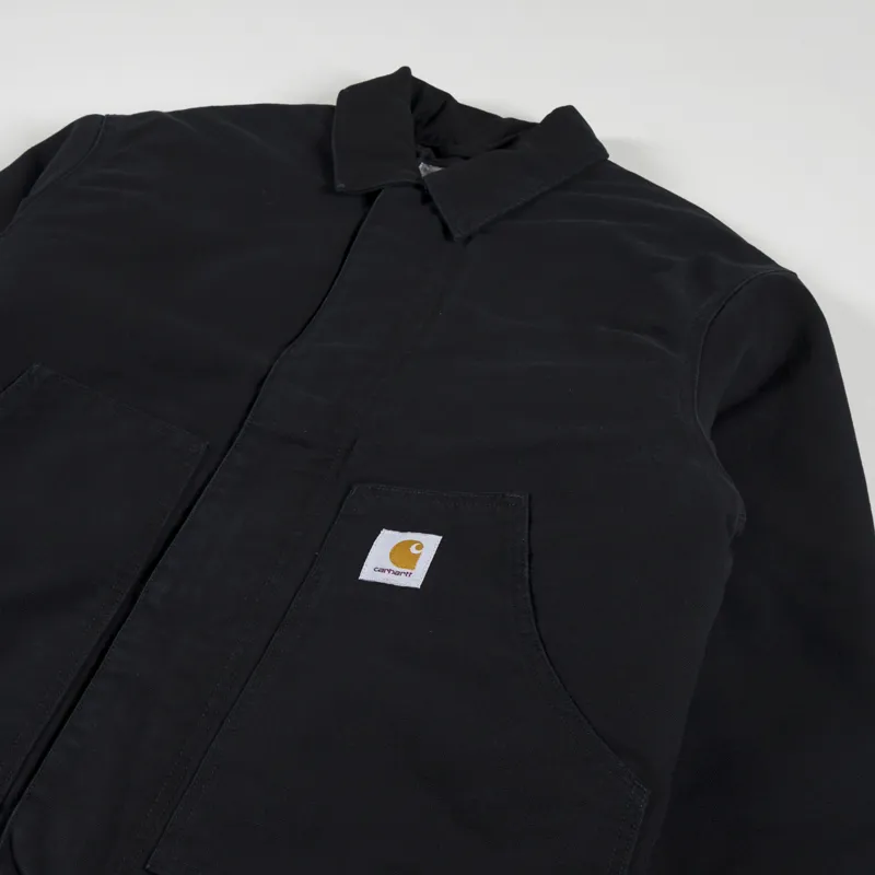 Carhartt WIP Mens Winter Cotton Arcan Jacket Coat Shirt Black
