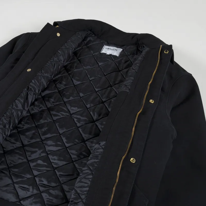 Carhartt WIP Mens Winter Cotton Arcan Jacket Coat Shirt Black