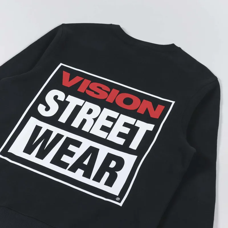 Vision Street Wear OG Box Logo Crew Sweat Black-5