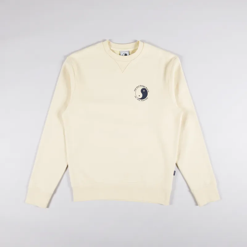 T And C Surf OG Crew Sweat Bone Yellow-1