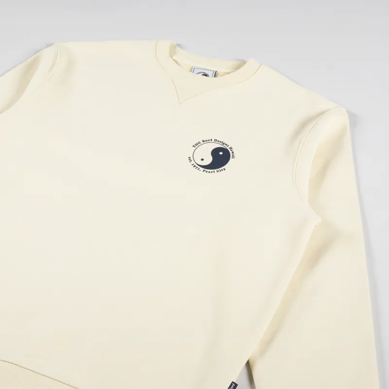 T And C Surf OG Crew Sweat Bone Yellow-3