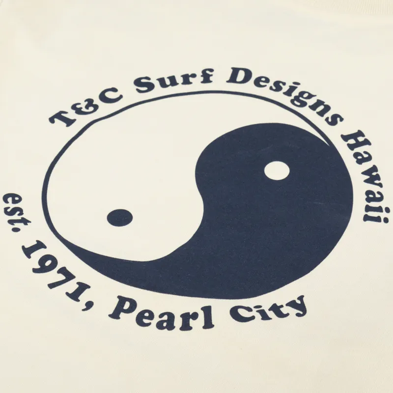 T And C Surf OG Crew Sweat Bone Yellow-4