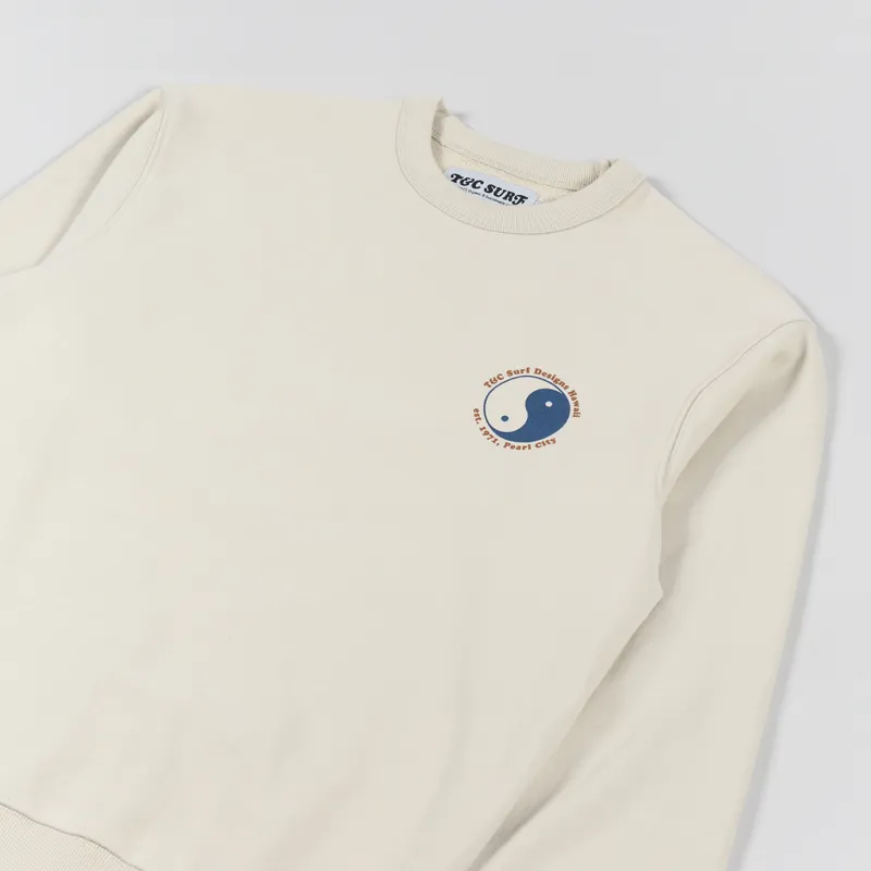 T And C Surf OG Crew Sweat Natural-3