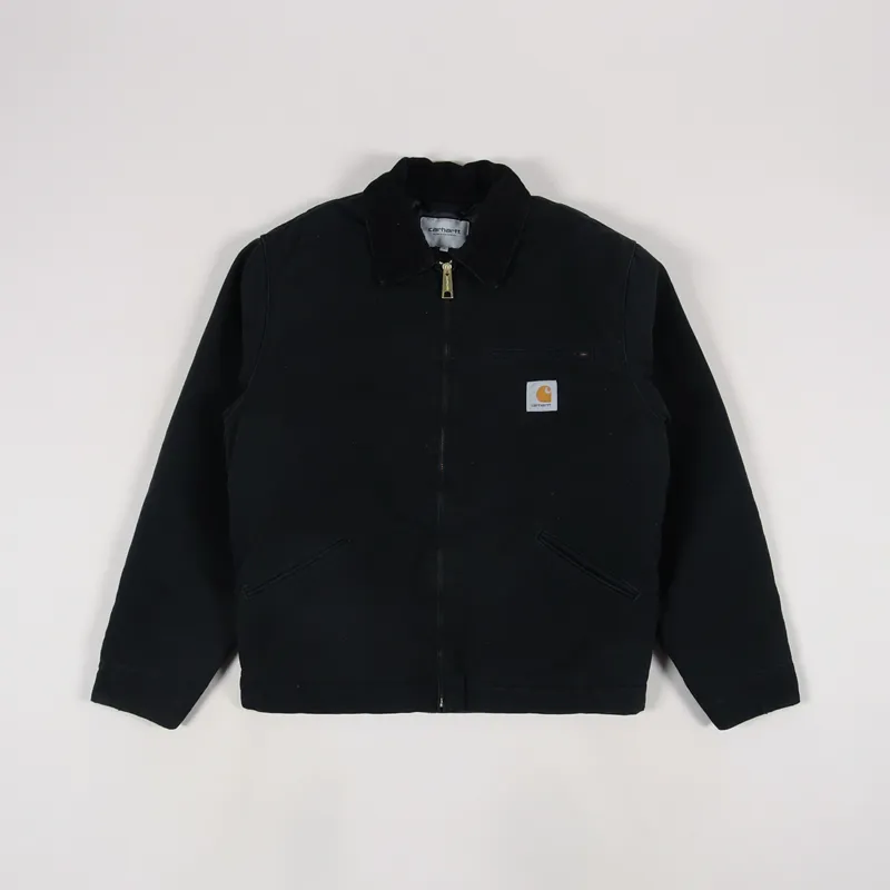 Carhartt WIP Mens Organic Cotton Canvas OG Detroit Jacket Black