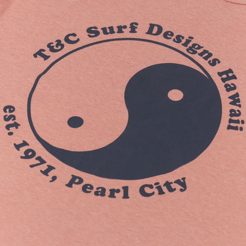 T And C Surf OG Logo T Shirt Vintage Pink-4