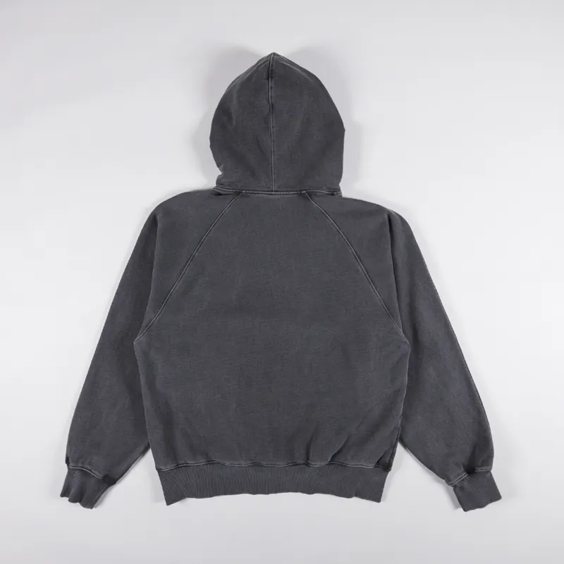 FrizmWORKS Mens Original Garments Pigment Dyeing Hoodie Charcoal