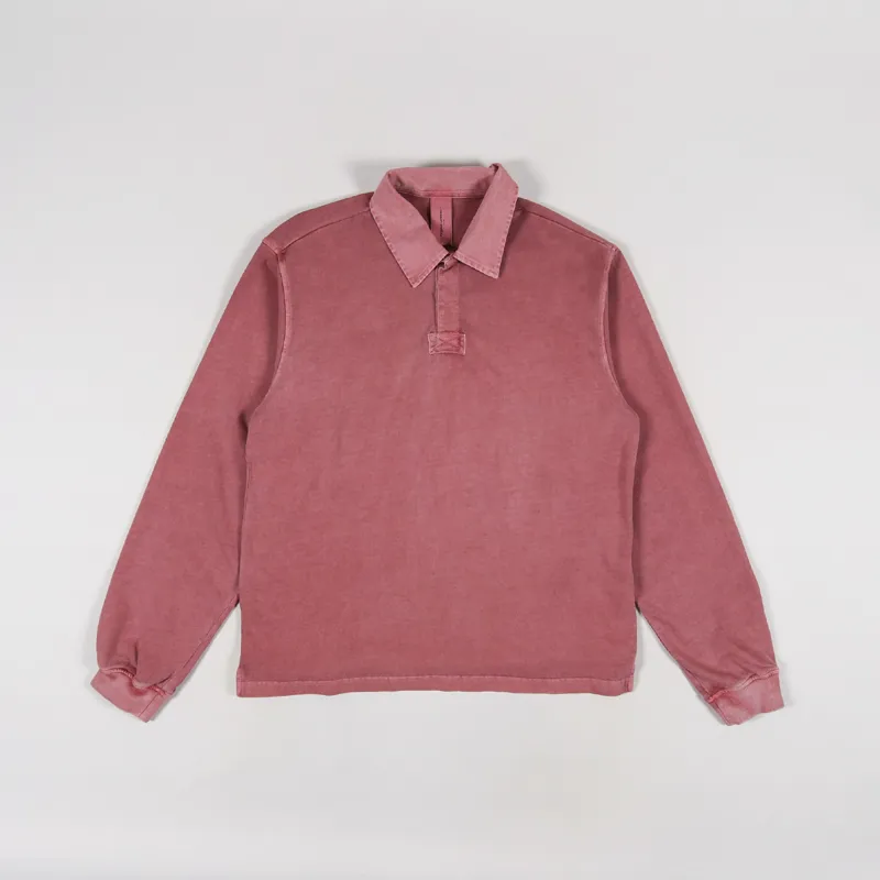 FrizmWORKS OG Pigment Dyeing Rugby Shirt Pink