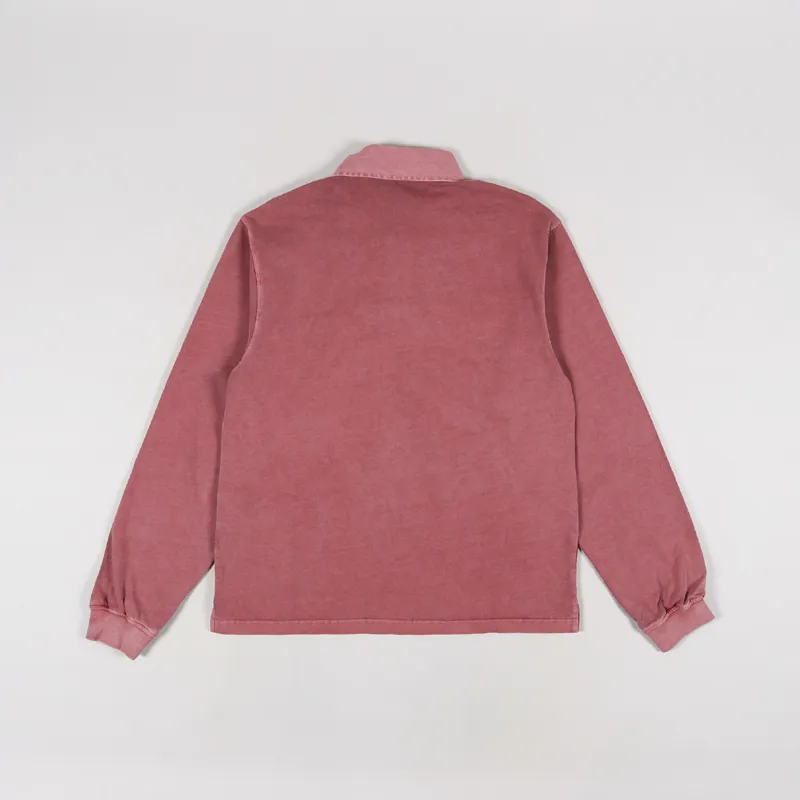 FrizmWORKS OG Pigment Dyeing Rugby Shirt Pink-1
