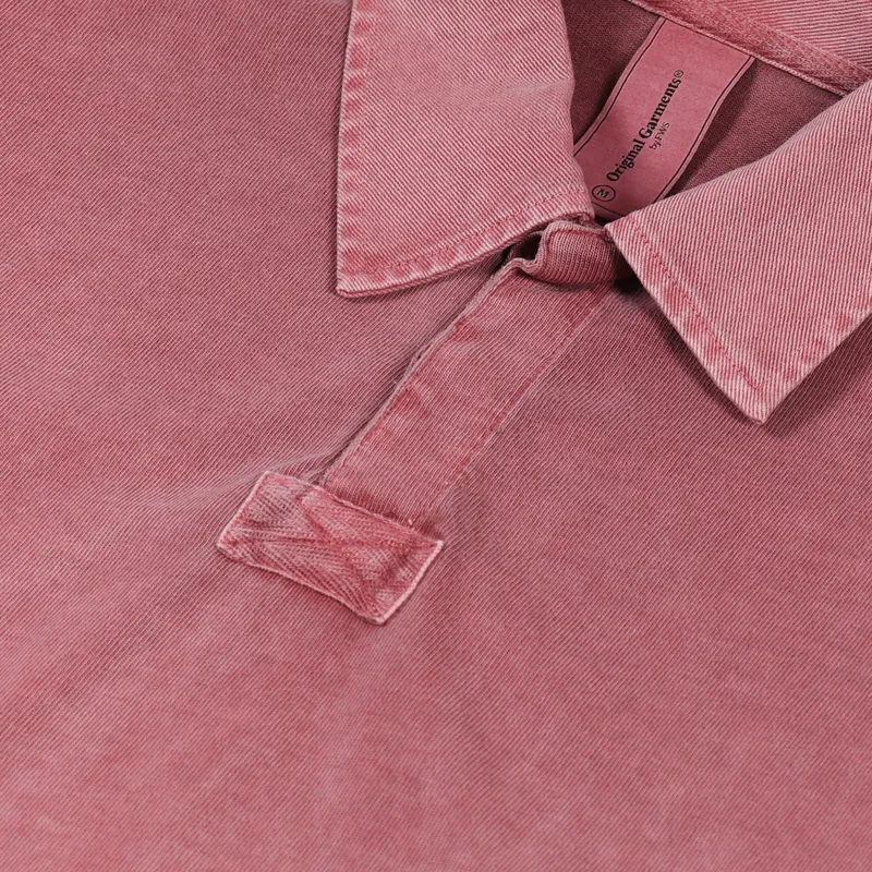 FrizmWORKS OG Pigment Dyeing Rugby Shirt Pink-5