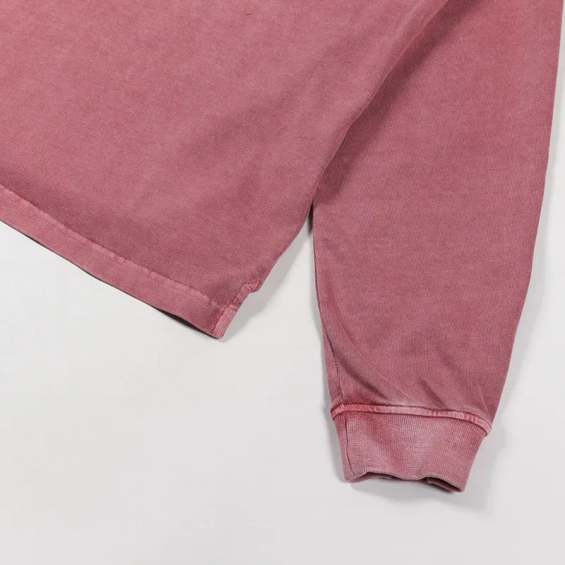 FrizmWORKS OG Pigment Dyeing Rugby Shirt Pink-6