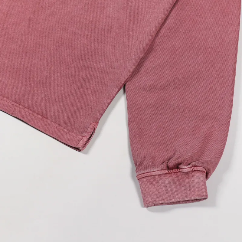 FrizmWORKS OG Pigment Dyeing Rugby Shirt Pink-4