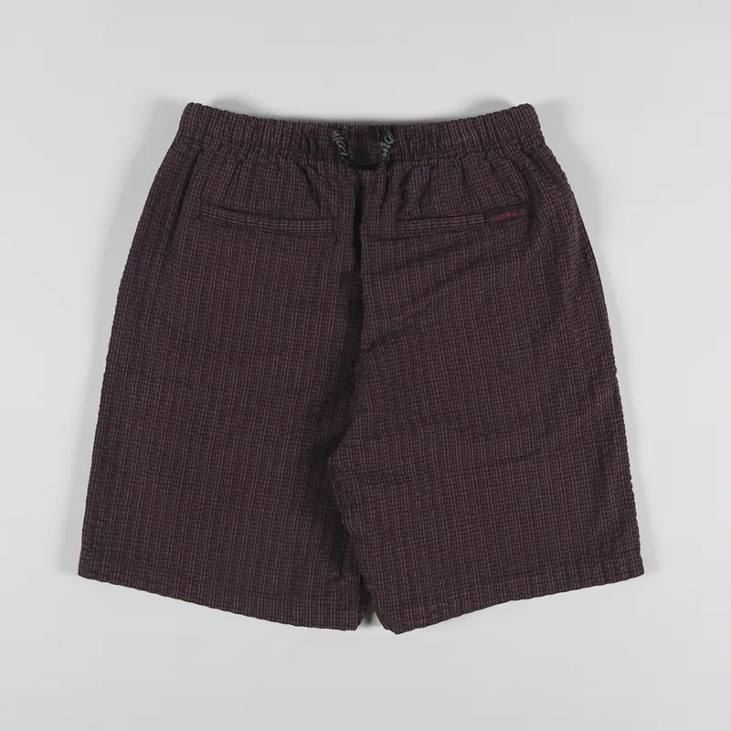 Gramicci OG Seersucker G-Shorts Dusty Maroon Pigment Dyed-1