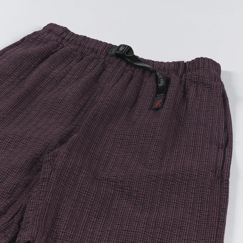 Gramicci OG Seersucker G-Shorts Dusty Maroon Pigment Dyed-2