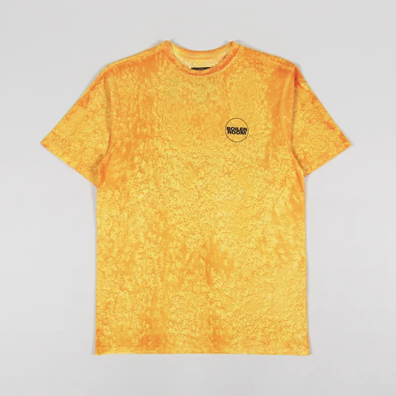 Boiler Room OG T Shirt Pigment Dye Rave Orange-1