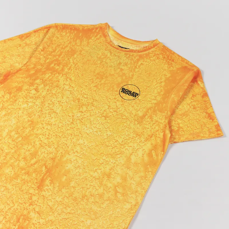 Boiler Room OG T Shirt Pigment Dye Rave Orange-3