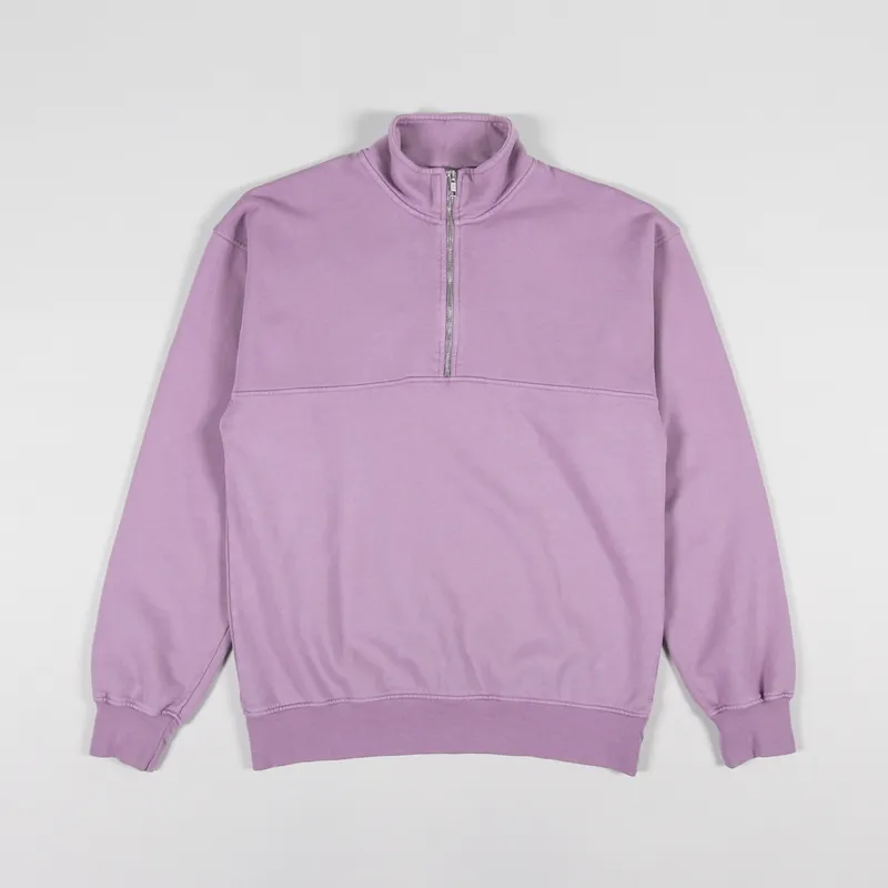 Colorful Standard Organic Quarter Zip Sweatshirt Pearly Purple