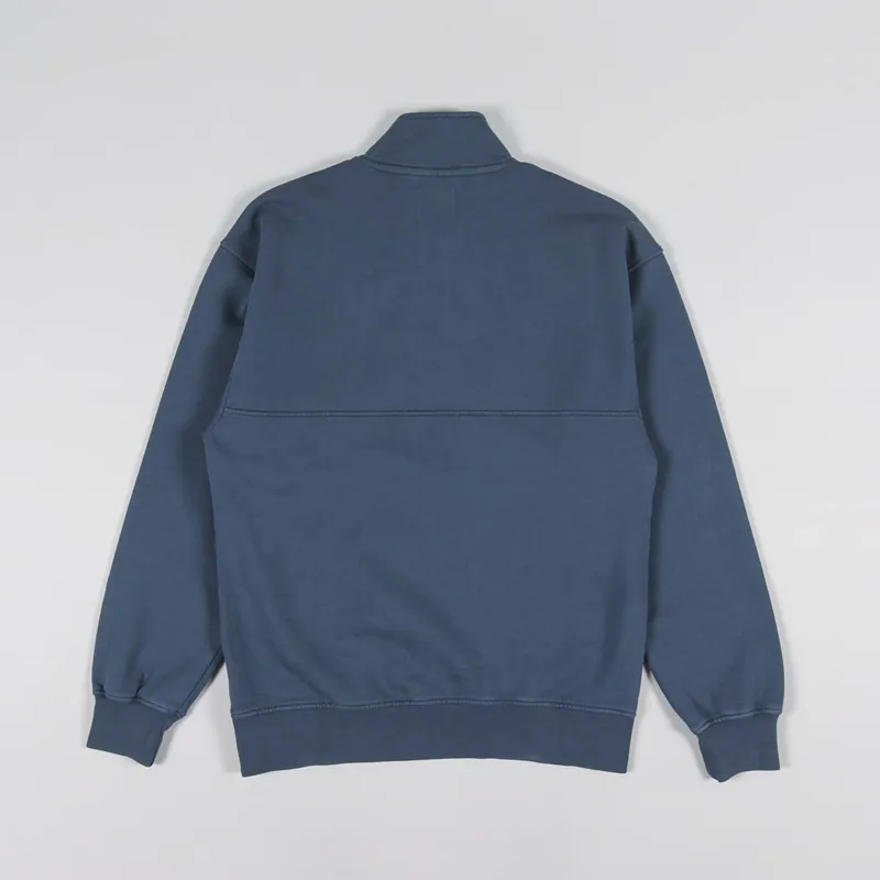 Colorful Standard Organic Quarter Zip Sweat Petrol Blue-1