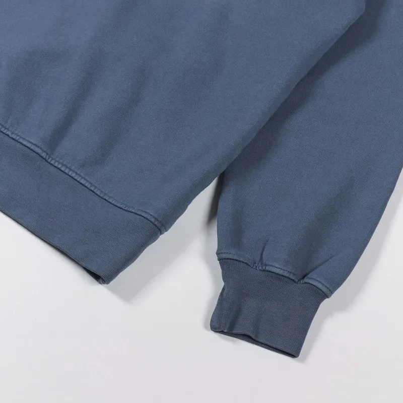 Colorful Standard Organic Quarter Zip Sweat Petrol Blue-4