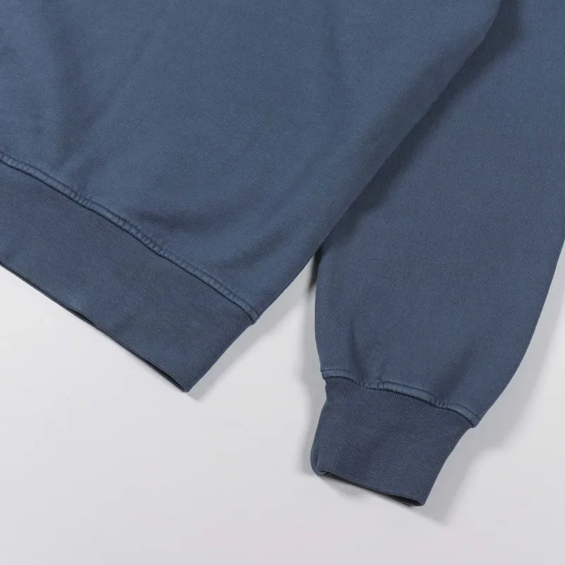 Colorful Standard Organic Quarter Zip Sweat Petrol Blue-6