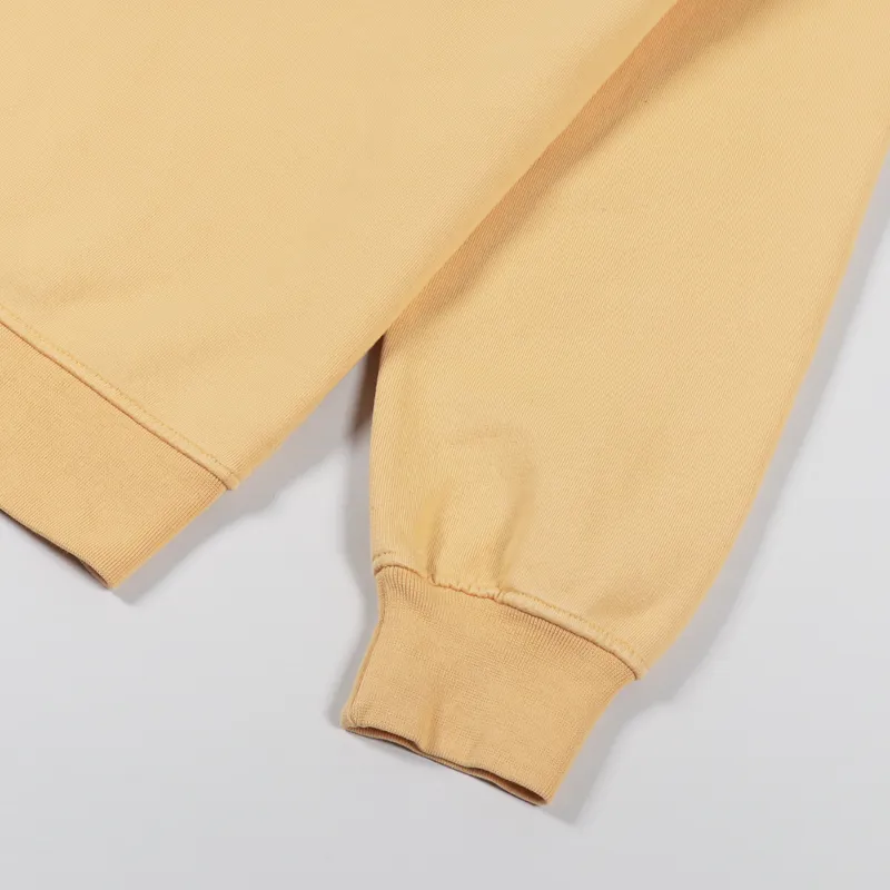 Colorful Standard Organic Quarter Zip Sweat Sandstone Orange-5