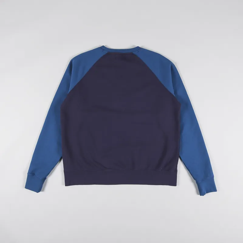 Country Of Origin Organic Baseball Raglan Sweat Navy-1