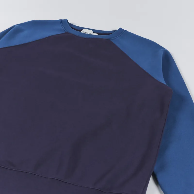 Country Of Origin Organic Baseball Raglan Sweat Navy-2