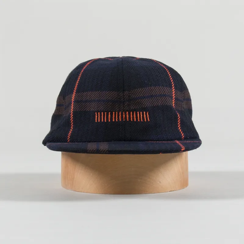 Unfeigned Old School Cap C Navy Orange Check-1