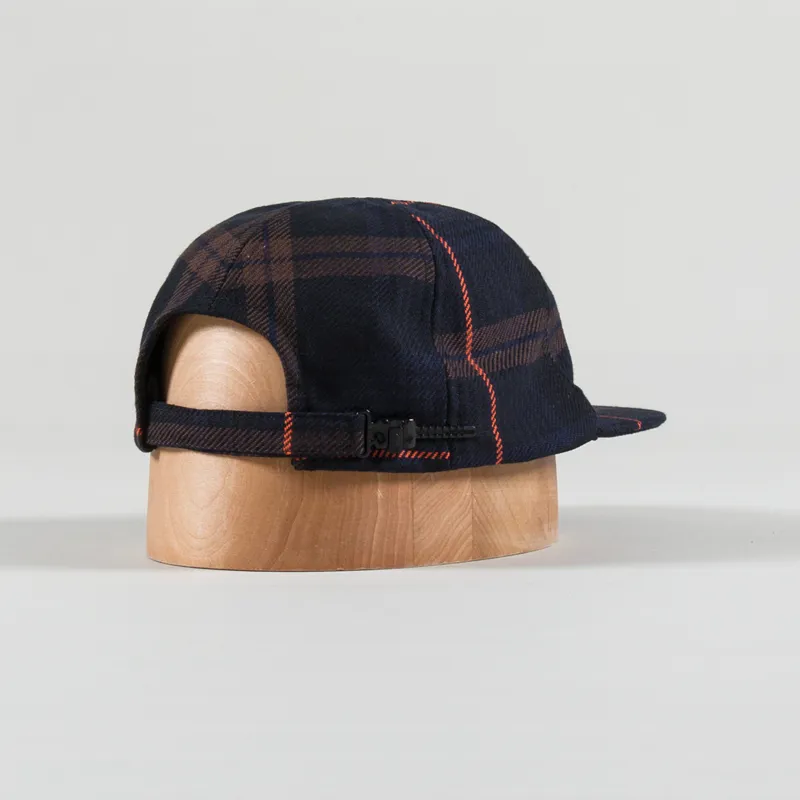 Unfeigned Old School Cap C Navy Orange Check-2