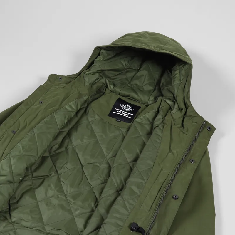 Dickies Olla Fishtail Parka Army Green-4