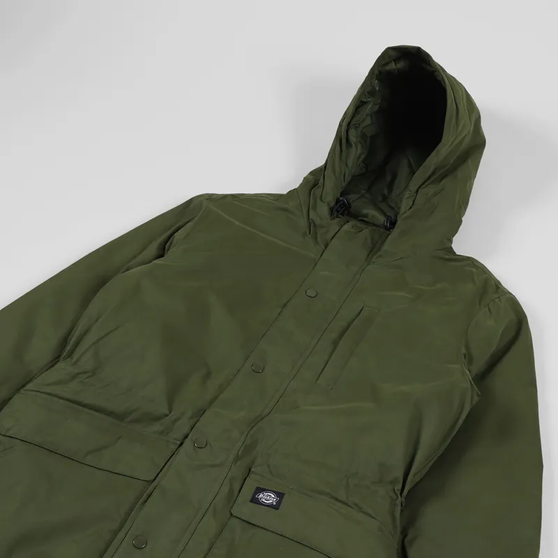 Dickies Olla Fishtail Parka Army Green-3