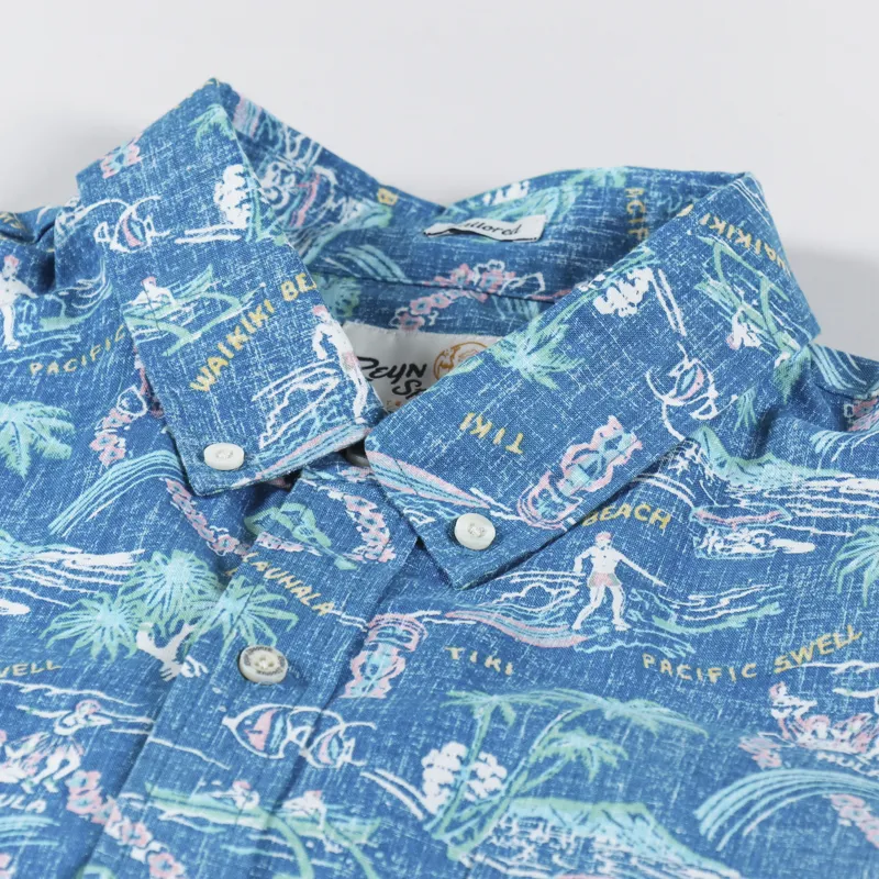 Reyn Spooner One Fine Day Shirt Vallarta Blue-3