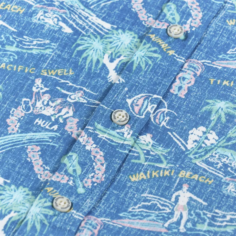Reyn Spooner One Fine Day Shirt Vallarta Blue-4