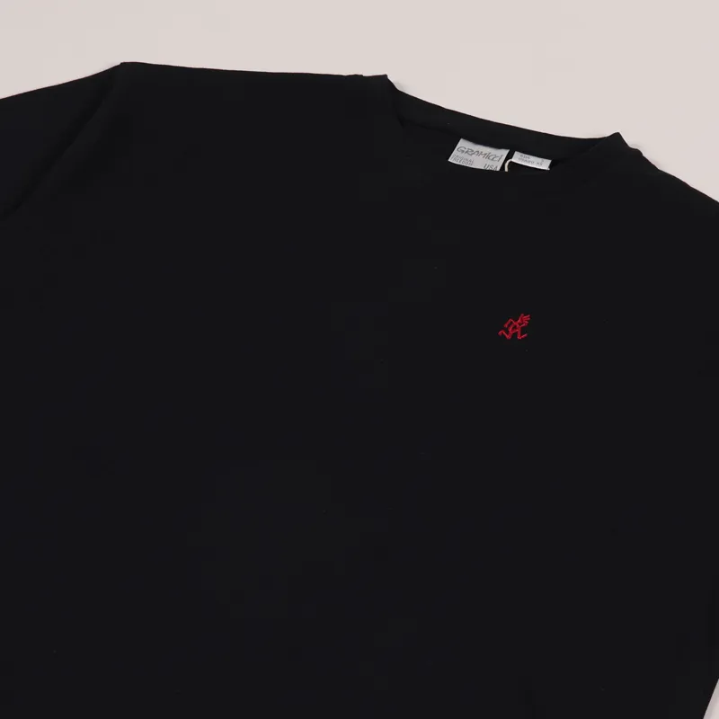 Gramicci One Point Slit T Shirt Black-1