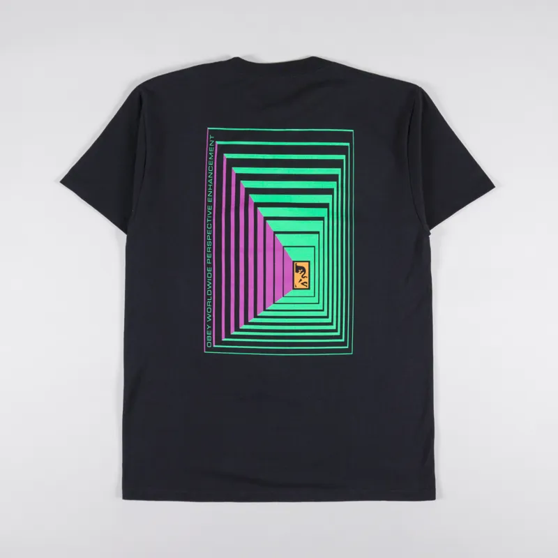 Obey Op Perspective T Shirt Black